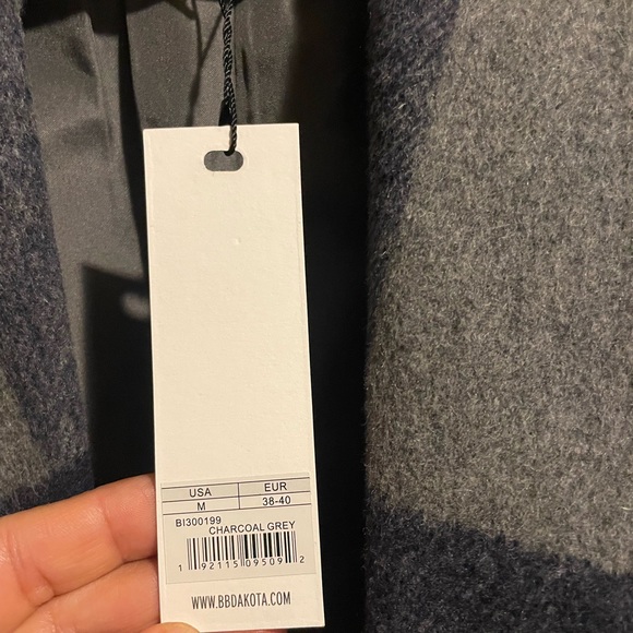 BB Dakota Elementary Plaid Fringed Coat - Picture 3 of 8